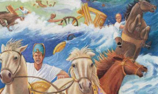 A vibrant mural showing people in traditional attire riding horses, with a dynamic background.